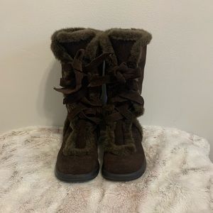 Aerosoles Brown Suede Tie up Boots